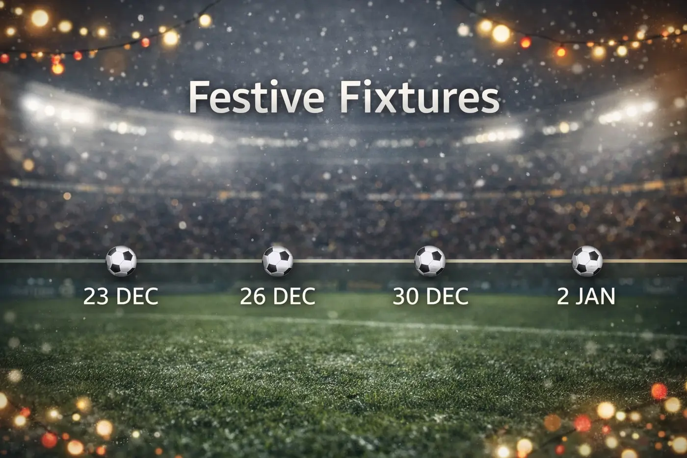 Premier League juleprogram med intens kampbelastning og festlig atmosfære